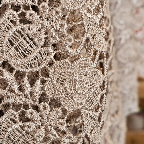 R & M Richards Tan Mother of the Bride Evening Gown Dress 2 Peice Size 16 - Picture 3 of 5